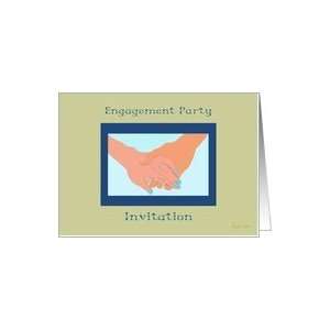  Engagement Party Invitation,Two Hands,Humor Card Health 