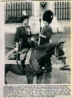 1960 Queen Elizabeth II Side Saddle Horse Guard Buckingham Palace 