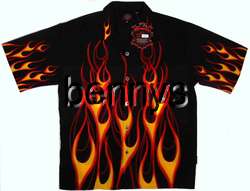 NEW Classic Flames Biker Hot Rod Shirt, Dragonfly, XXL  