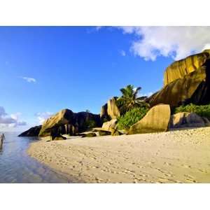 World Famous Beach Anse Source D?argent, La Digue, Seychelles, Indian 