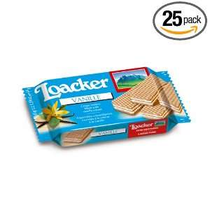 Loacker Sandwich, Milk Vanilla, 25g (Pack of 25) 22.05 Ounce  