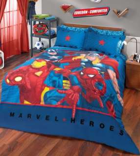 Teens Marvel Super Heroes Comforter Bedding Set Full  