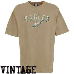   Philadelphia Eagles Tan Full Stride Vintage T shirt