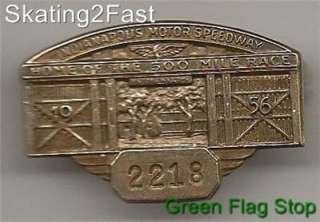 1956 Indianapolis 500 Bronze Pit Badge Pat Flaherty  
