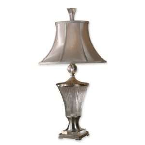  FLUTE GLASS, TABLE Brushed Nickel Lamps 26677 By Uttermost 