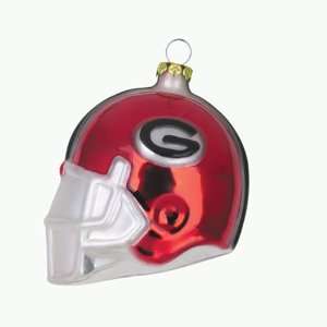   Bulldogs NCAA Glass Football Helmet Ornament (3) 