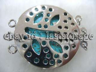 charming gp base inlay turquoise Jewelry Clasp 3 String  