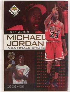 1998 UD CHOICE NBA FINALS SHOTS MICHAEL JORDAN #8  