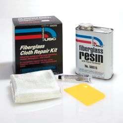 Repairs fiberglass, metal or wood surfaces. Each kit contains resin 