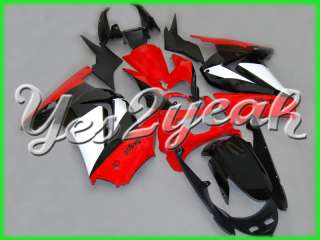 For Kawasaki Ninja 250R EX250 08 09 Red Black ABS Fairing Set 25W35 