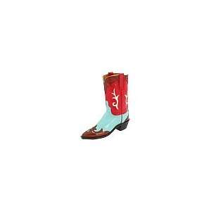 Lucchese   N4513 (Robins Egg Blue/Tristan Red)   Footwear 