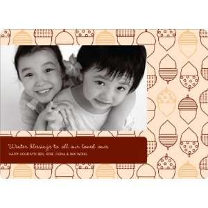  Acorn Blessings Holiday Photo Cards Health & Personal 