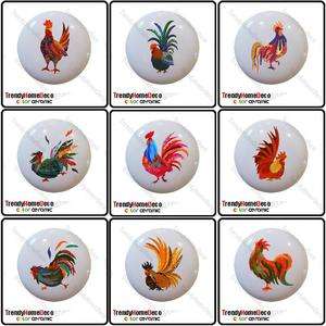   Chicken Colorful Ceramic Knobs Pull Kitchen Drawer Cabinet 620  