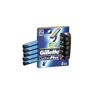  Gillette CustomPlus Razors For Mens, Sensitive   5 ea X 12 