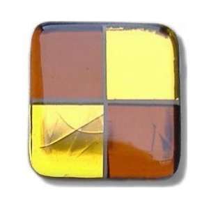    404PC112, Square 1 1/2 Length Glass Knob, 4 Tiles