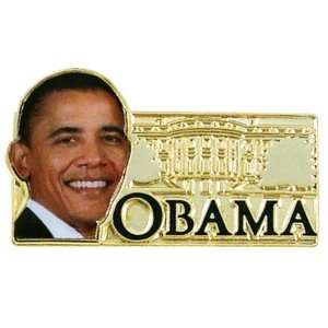  Barack Obama Gold Plated Lapel Pin  White House 
