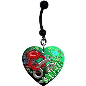  Heart Zodiac Cancer Belly Ring Jewelry