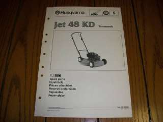 Husqvarna Jet 48 KD Lawn Mower Parts List Diagram  