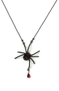 Betsey Johnson Spider Pendant Necklace  