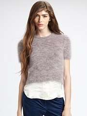    Hessa Cropped Angora Blend Sweater customer 