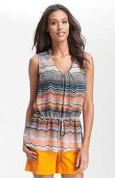 Pleione Sheer Print V Neck Top Was $58.00 Now $39.90 30% OFF