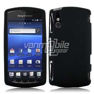 Sony Ericsson Xperia Play   Black Hard 2 Pc Rubberized Plastic Case 