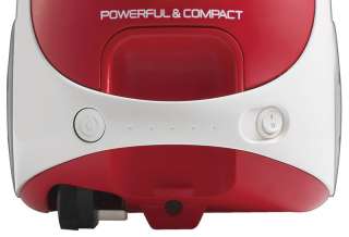   MC CG301 Canister Vacuum Cleaner, Red/White finish