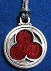 Animal Jewelry Pewter Crane Pendant Red SCA 0611/10  