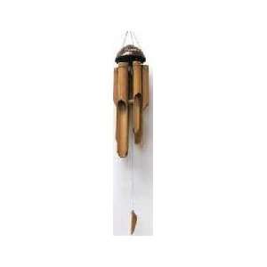  Hawaiian Wind Chime Carved Bamboo 16 in.