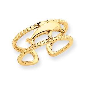  Toe Ring   14kt Gold Dolphin Toe Ring Jewelry