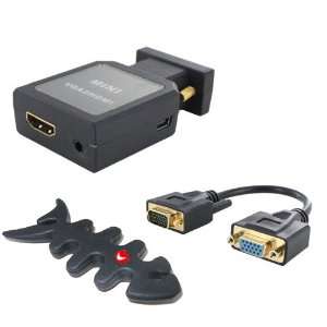  WOWparts PC to TV VGA to HDMI Converter Adapter w/USB VGA 