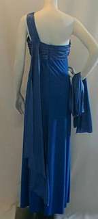 NEW Long Teal One Shoulder Maternity Dress SMALL Formal  