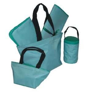  Kalencom 5 piece Diaper Baby Tote   Aqua Teal Baby