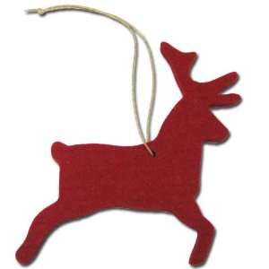  Decorative Felt Reindeer Ornament   Red