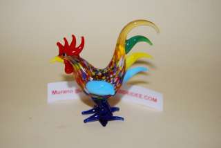 ROOSTER 2.8 inch in Murano glass DIRECT from ITALY  