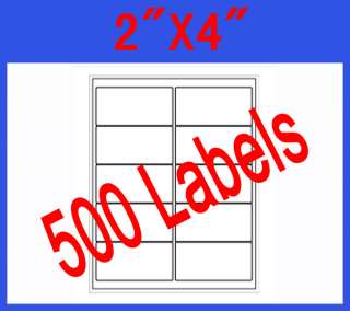 500 Sticky Mailing Shipping Address White Labels 4x2  