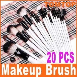 20 PCS Pro Eyebrow Lip Eyeshadow Cosmetic Makeup Brushes Set Kit Soft 