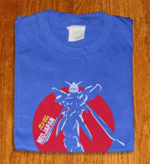 Neo Japan Mobile Suit Gundam Blue Anime Manga Shirt  