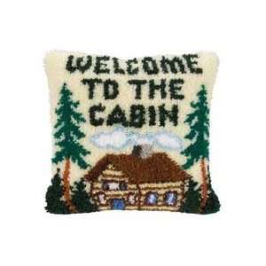  Welcome To The Cabin Pillow Cover Latch Hook Kit