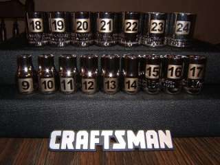 Craftsman 16pc 1/2 Metric LASER ETCHED Sockets Tools  