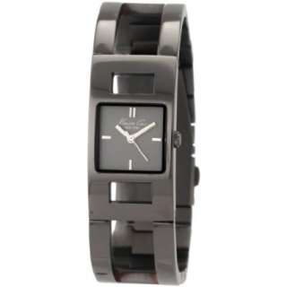  Womens KC4749 Classic Contemporary Square Black Ion Plated Japanese 