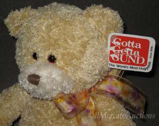   SUNNIE 43917 Plush Tan 14 Teddy Bear Stuffed Animal Toy Lovey w/ Bow