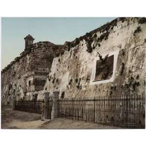  Reprint Execution Wall in Cabanas, Havana, Cuba 1904