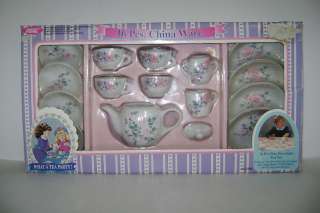16 Piece Miniature China Ware Tea Set Functional 1993 Fishel New In 
