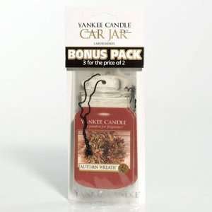  Yankee Candle Company Autumn Wreath 3 Pack Car Jar 