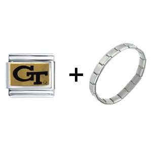  Gt Georgia Tech Italian Charm Bracelet Pugster Jewelry