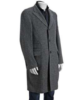 Brunello Cucinelli grey herringbone cashmere detachable vest coat 