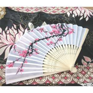  Cherry Blossom Silk Fans (set of 5) 