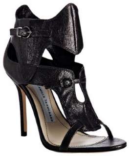 Camilla Skovgaard blue black metallic cut out stiletto sandals 
