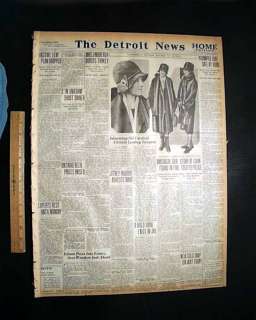   DAY MASSACRE Al Scarface Capone Murders in 1929 Newspaper  